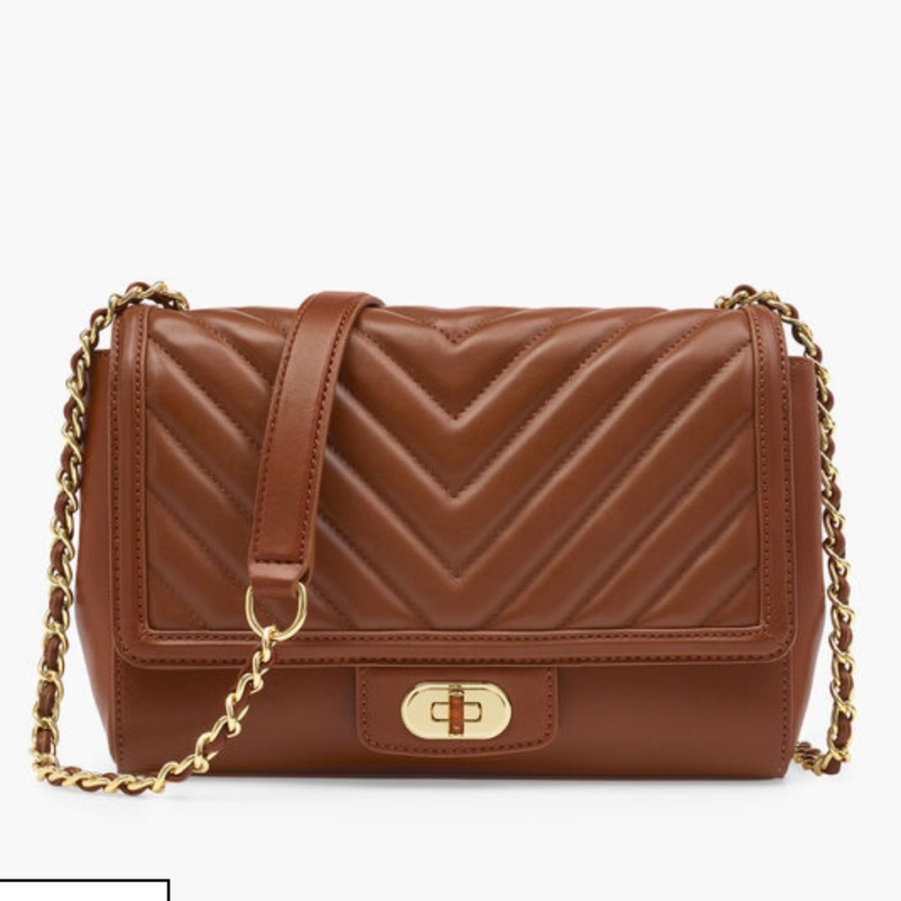 Talbots Quilted Napa Leather Shoulder Bag